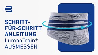 Messanleitung LumboTrain Rückebandage  Entlastung und Aktivierung der Lendenwirbelsäule [upl. by Drucie]