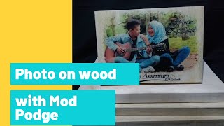 How to Transfer a picture to Wood with Mod Podge [upl. by Inimod]