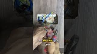 Installing an outlet into an MDF wood cabinet electrican electricaloutlet [upl. by Surbeck888]