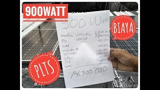 Biaya Pasang PLTS Setara PLN 900 WATT  Harga Peralatan Listrik Tenaga Matahari Indonesia [upl. by Eeluj]