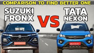 Maruti Suzuki Fronx Vs Tata Nexon  Best ComparisonWhich Is Better Nexon vsFronx  carschool [upl. by Yerrot]