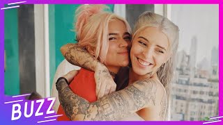 Karol G publica fotos inéditas junto a Young Miko del detrás de cámaras de Contigo  Buzz [upl. by Metabel]