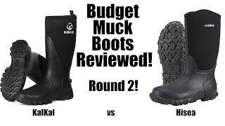 KalKal vs HiSea Muck Boots Reviewed  A Budget Muck Boot Battle  Round 2 [upl. by Rogers838]