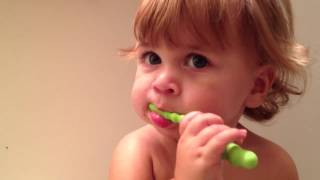 Baby brushes his teeth [upl. by Olympie]