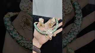 Monzonite kundan with mina Kari hasli sets  manufacturers by Rajwadi collection Mumbai [upl. by Birdella]