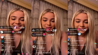 Livvy Dunne Tiktok LIVE Olivia Dunne LIVE on Tiktok LIVE August 06 2021 [upl. by Anrapa519]