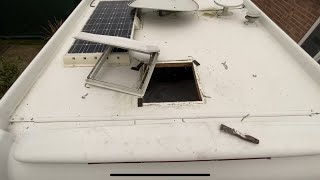 Removing and refitting Omnivent roof light on Motorhome [upl. by Roxie504]