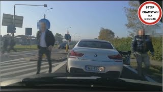 Białe BMW blokuje i zajeżdża drogę 56 Wasze Filmy [upl. by Enneillij98]