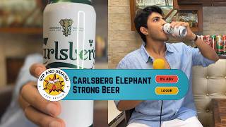 Daily Beer Review – Carlsberg Elephant  500ml Can Chug amp Rating  8 ABV Strong Beer [upl. by Cogen]