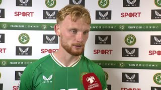 Liam Scales speaking after making his Ireland debut [upl. by Irod345]