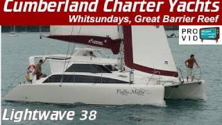 Whitsunday bareboats Whitsundays Lightwave 38 plus Fluffy Muffy Sailing Catamaran [upl. by Zippel]