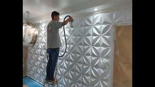 COMO INSTALAR REVESTIMENTO 3D  PLACA DE PLASTICO [upl. by Anomer]