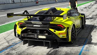 Lamborghini Huracán GT3 EVO2 testing at Monza Starts Pit Limiter Downshifts amp Pure V10 Sound [upl. by Hernando]