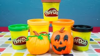 Halloween Play Doh Jack O Lantern PlayDoh Fall Pumpkin PlayDoh Tutorial [upl. by Ariahs]