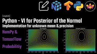 Variational Inference by Mean Field Approach for the Posterior of the Normal in Python [upl. by Anehs]