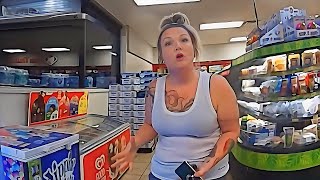 Violent Lesbian Wife Beats Her Wife Brutally Attacks Cops amp Acts Wildly Crazy Gets Karma [upl. by Yelyac]