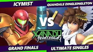 Xanadu Homecoming GRAND FINALS  IcyMist Samus Vs Quandale Dinglelingleton Steve Dr Mario Pit [upl. by Eelak]