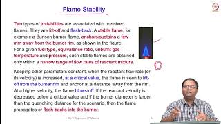 Laminar Premixed Flames  Part 7  Premixed flame stability [upl. by Myron]