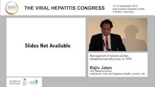 Management of severe ascites intraperitoneal alfa pump vs TIPS Rajiv Jalan London UK [upl. by Nwahser]