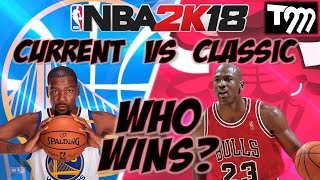 NBA 2K18 WARRIORS vs CLASSIC BULLS GAMEPLAY  DURANT vs JORDAN [upl. by Alburga733]