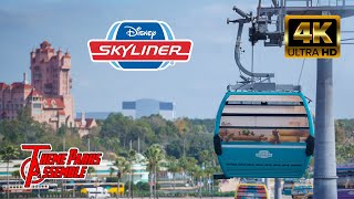 Disney Skyliner Transit HS to Caribbean Beach Resort in 4K  WDW Magic Kingdom  April 2024 [upl. by Znieh]