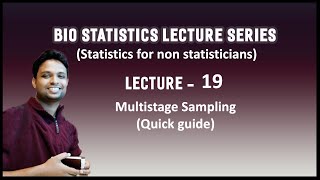 Video Lecture 19  Multistage sampling [upl. by Stolzer650]