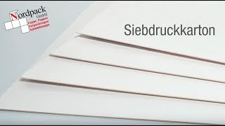 Siebdruckkarton  wwwnordpackde [upl. by Ddarb]