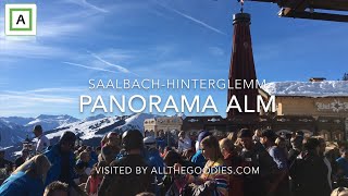 Panorama Alm  cool afterski and mountain restaurant in Saalbach Austria  allthegoodiescom [upl. by Nirda]