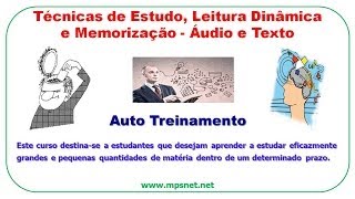 Tecnicas de Estudo Leitura Dinamica e Memorização Áudio e Texto UT0104 [upl. by Abehshtab]