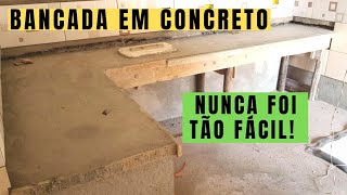 Como fazer BANCADA EM CONCRETO É mais FÁCIL do que você pensa DIY [upl. by Maybelle10]