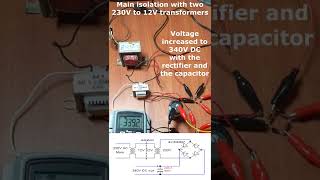 High Voltage DC Power Supply Main Isolated  340V DC output with DIY Isolation Transformer [upl. by Fons370]