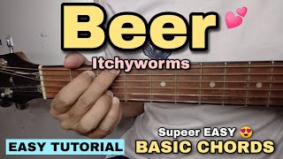 Beer Guitar Tutorial  Itchyworms EASY CHORDS [upl. by Rann]