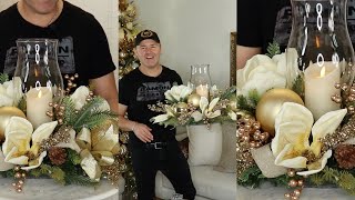 How To Make A Gorgeous GLAM Christmas Centerpiece DIY  Ramon At Home [upl. by Notsreik]