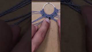 Makramee Ideen Ohrringe mit Metallring macrame makrame diy [upl. by Mcintosh559]