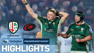 London Irish v Saracens  HIGHLIGHTS  Friday Night Thriller  Gallagher Premiership 202223 [upl. by Eenwat470]