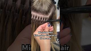 Microlink Hair Extensions tutorial in 10 seconds hairextensions microlinks hairtutorial hair [upl. by Woodcock29]