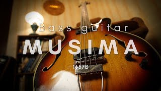 MUSIMA 1657B RARE Vintage Semiacoustic Bass Guitar GDR DDR Germany USSR EB [upl. by Oicangi]