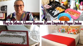 VLOG DE SÁBADOMUITA CHUVA JANTAR BEM GOSTOSO CASA LIMPINHAPEÇAS LINDAS ELISABETE NOGUEIRA [upl. by Leasa]