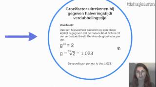 Exponentieel verband Halvering  Verdubbeling 2  Wiskunjeleren oud [upl. by Zimmerman525]