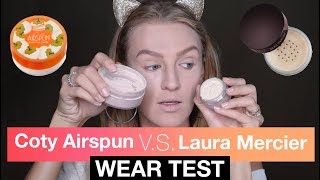 WEAR TEST 📣 Coty Airspun VS Laura Mercier setting powders❗️best setting powders [upl. by Adnileb]