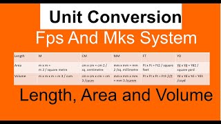 Unit Conversion FPS to MKS System  Ultimate Guide and Tips  Fps to Mks  Unit Conversion [upl. by Amadas]