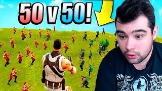 EM BUSCA DA VITÓRIA NO 50v50  Fortnite [upl. by Nuawtna156]