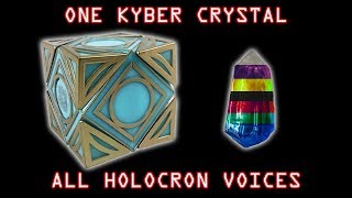 EASY Galaxy’s Edge Holocron HACK One Kyber Crystal  All 17 Character Voice Samples [upl. by Daiz]