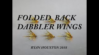 FLY TYING TECHNIQUES TROUT FOLDED BACK DABBLER WINGS WITH RYAN HOUSTON 2018 [upl. by Netsruk642]