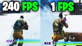 This is what playing in 240 FPS feels like  Fortnite Frame rate Comparison 60 vs 144 vs 240 FPShz [upl. by Furmark407]