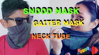 How To Make Snood Mask  Gaiter Mask Using Old Tshirt [upl. by Pier]