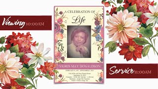 Vioris Donaldson Celebration of Life  September 19 2021 [upl. by Isiad]