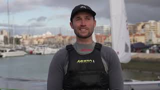 Vilamoura Sailing  2023 ILCA coaches regatta day 2 highlights and interview with Jake FarrenPrice [upl. by Ahsin300]