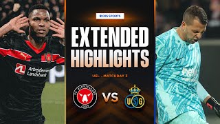 Midtjylland vs Union SaintGilloise Extended Highlights  UEL League Phase MD 3  CBS Sports [upl. by Tertias]