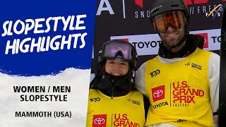 Gremaud and Hall top the charts at Slopestyle in Mammoth  FIS Freestyle Skiing World Cup 2324 [upl. by Hsirrap947]